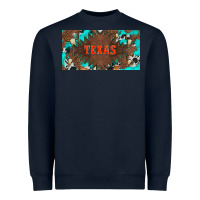 Western Texas And Bullskulls With Turquoise And Leopard Licanse Plate Heavyweight Sweatshirt | Teevron