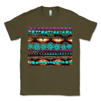 Army Green leopard aztec turquoise jewelry Classic Tee - BarkalooDesign