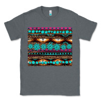 Charcoal Heather leopard aztec turquoise jewelry Classic Tee - BarkalooDesign