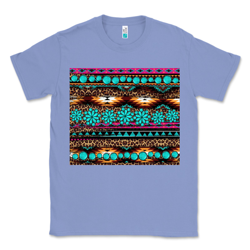Leopard Aztec Turquoise Jewelry Classic Tee by BarkalooDesign | Teevron