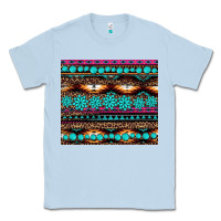 Dusty Blue leopard aztec turquoise jewelry Classic Tee - BarkalooDesign