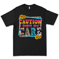 Black caution i really don't care Premium Tee - Zillion Design Studio