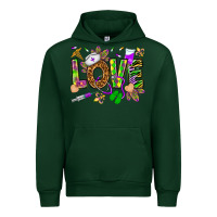 Forest Green Mardi Gras love Nurse Urban Hoodie - HowdyJamesFarm