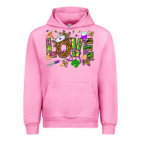 Fuchsia Pink Mardi Gras love Nurse Urban Hoodie - HowdyJamesFarm