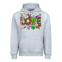 Heather Grey Mardi Gras love Nurse Urban Hoodie - HowdyJamesFarm