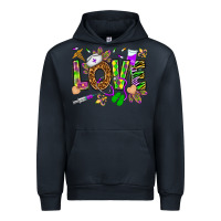 Navy Mardi Gras love Nurse Urban Hoodie - HowdyJamesFarm