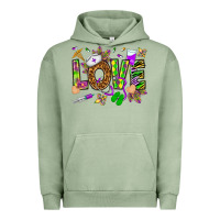 Pigment Oil Green Mardi Gras love Nurse Urban Hoodie - HowdyJamesFarm