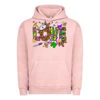 Pigment Salmon Mardi Gras love Nurse Urban Hoodie - HowdyJamesFarm