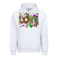 White Mardi Gras love Nurse Urban Hoodie - HowdyJamesFarm