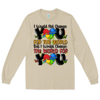 Mushroom ı would not change you autism Long Sleeve Tee - MaliasSmallBusiness