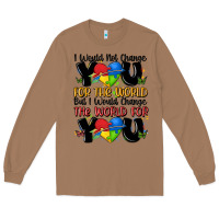 Toasted Coconut ı would not change you autism Long Sleeve Tee - MaliasSmallBusiness