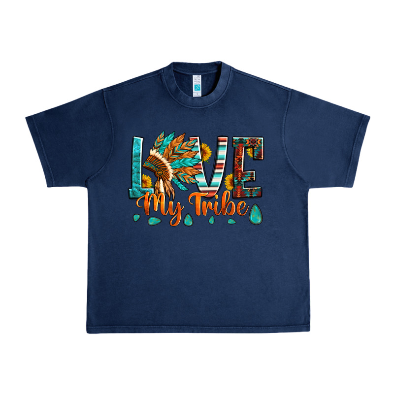 Love My Tribe Native American Indian Headdress Urban Heavy Tee by Artiststas | Teevron