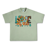 Oil Green love my tribe native american indian headdress Urban Heavy Tee - Artiststas