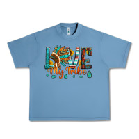 Pebble Blue love my tribe native american indian headdress Urban Heavy Tee - Artiststas