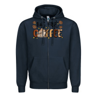 Navy but first coffee Zipper Hoodie - MaliasSmallBusiness