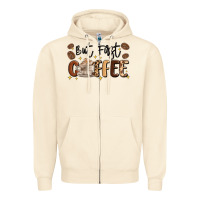 Sandshell but first coffee Zipper Hoodie - MaliasSmallBusiness