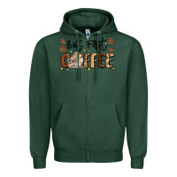 Sports Green but first coffee Zipper Hoodie - MaliasSmallBusiness