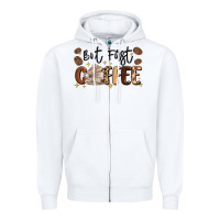 White but first coffee Zipper Hoodie - MaliasSmallBusiness
