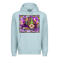 Blue Mist Mardi Gras gnome on the truck Premium Hoodie - NancyCooperArtShop