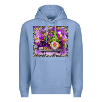 Colony Blue Mardi Gras gnome on the truck Premium Hoodie - NancyCooperArtShop