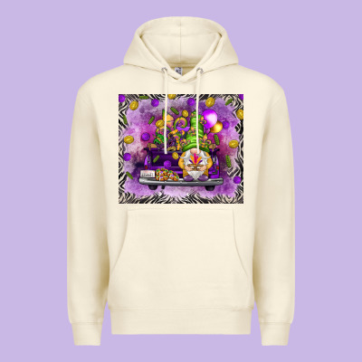 Mardi Gras Gnome On The Truck Premium Hoodie Designed By Nancycooperartshop