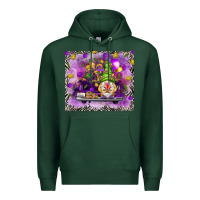 Sports Green Mardi Gras gnome on the truck Premium Hoodie - NancyCooperArtShop