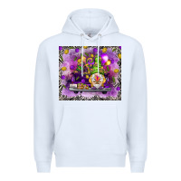 White Mardi Gras gnome on the truck Premium Hoodie - NancyCooperArtShop