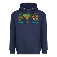 Navy Peace Love Donkeys Heavyweight Hoodie - Bettercallsaul