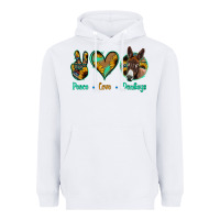White Peace Love Donkeys Heavyweight Hoodie - Bettercallsaul