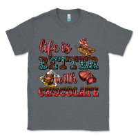 Charcoal Heather life is better with chocolate Classic Tee - AdoDesignShop