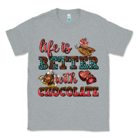 Heather Grey life is better with chocolate Classic Tee - AdoDesignShop