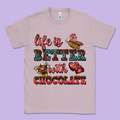 Life Is Better With Chocolate Classic Tee Designed By Adodesignshop