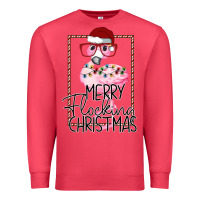 Cardinal Merryy Flocking Christmas Flamingo Premium Sweatshirt - Bettercallsaul