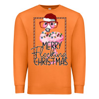 Carrot Merryy Flocking Christmas Flamingo Premium Sweatshirt - Bettercallsaul