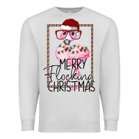 Dove Grey Merryy Flocking Christmas Flamingo Premium Sweatshirt - Bettercallsaul
