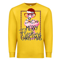 Merryy Flocking Christmas Flamingo Premium Sweatshirt | Teevron