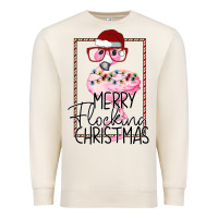 Sandshell Merryy Flocking Christmas Flamingo Premium Sweatshirt - Bettercallsaul
