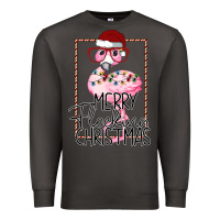 Smoke Merryy Flocking Christmas Flamingo Premium Sweatshirt - Bettercallsaul