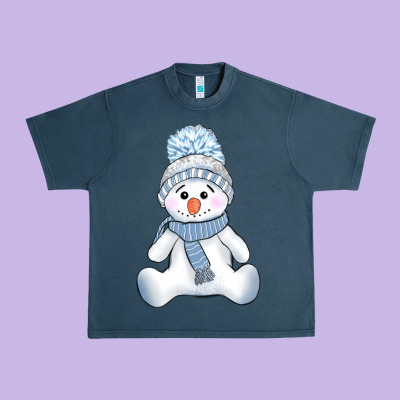 Winter Snowman Urban Heavy Tee Designed By Adodesignshop