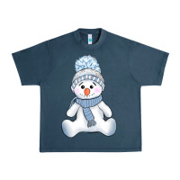 Midnight Navy winter snowman Urban Heavy Tee - AdoDesignShop
