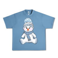 Pebble Blue winter snowman Urban Heavy Tee - AdoDesignShop