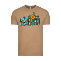 Vintage Coffee faith with cross ado Vintage Tee - AdoDesignShop