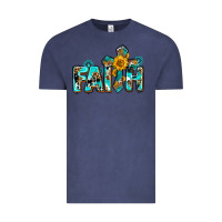 Vintage Denim faith with cross ado Vintage Tee - AdoDesignShop