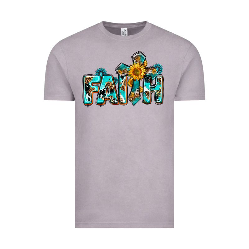 Faith With Cross Ado Vintage Tee by AdoDesignShop | Teevron