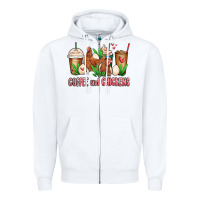 White chicken   coffee cups Zipper Hoodie - MaliasSmallBusiness