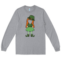 Heather Grey leprechaun girl faceless Long Sleeve Tee - MaliasSmallBusiness