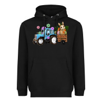 Easter Tracktor Bunny Carrot Flowers  Egg Heavyweight Hoodie | Teevron