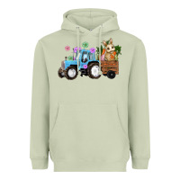 Matcha easter tracktor bunny carrot flowers  egg Heavyweight Hoodie - RanaPortraitStore