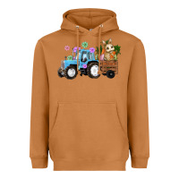 Meerkat easter tracktor bunny carrot flowers  egg Heavyweight Hoodie - RanaPortraitStore
