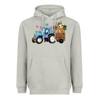 Moon Dust easter tracktor bunny carrot flowers  egg Heavyweight Hoodie - RanaPortraitStore
